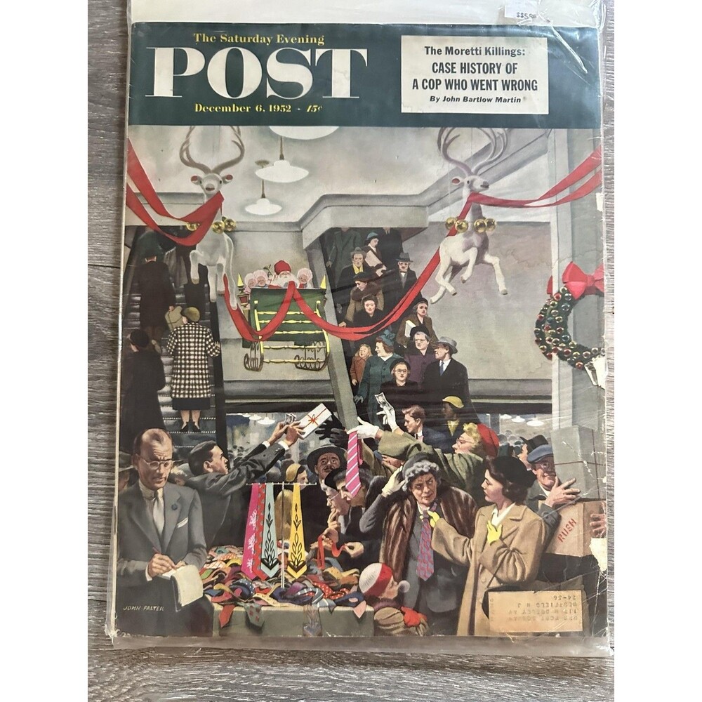 The Saturday Evening Post Dec 6 1952 Illustrated Magazine Christmas True Crime